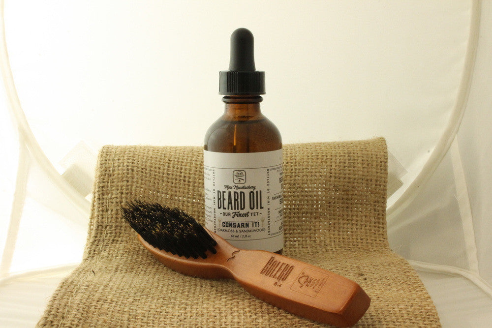 Mini Moustachery Brush & Oil