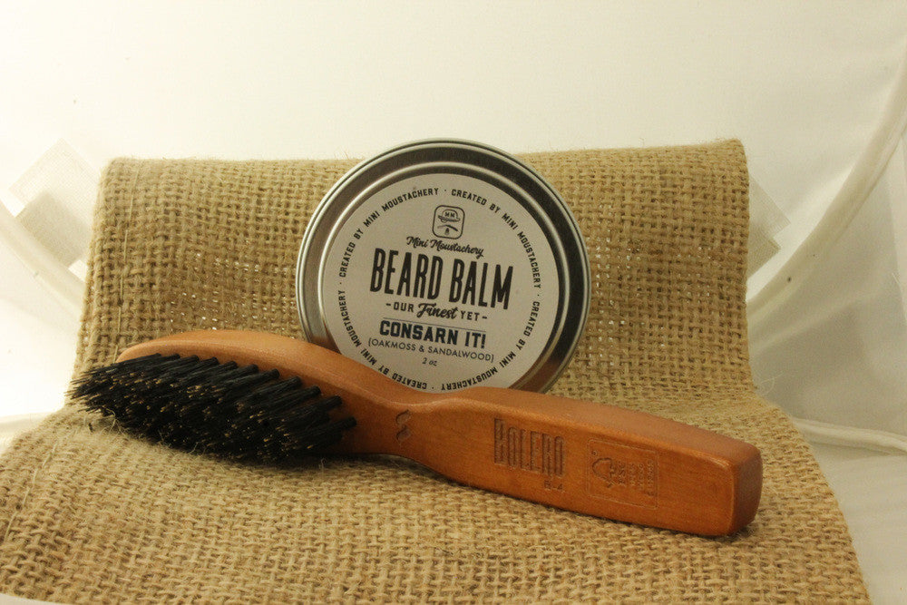 Mini Moustachery Brush & Balm