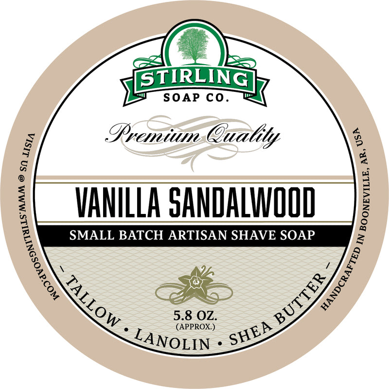 Stirling Shave Soap Vanilla Sandalwood