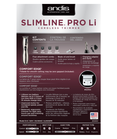 Andis Slimline Pro Li T-Blade Trimmer
