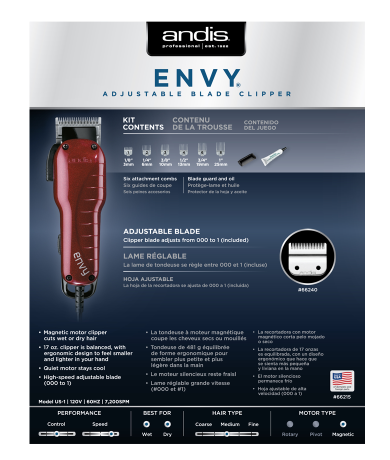 Andis Envy Adjustable Blade Clipper