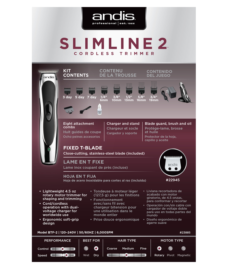 Andis Slimline 2 T-Blade Trimmer