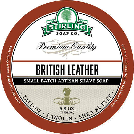 Stirling Shave Soap British Leather