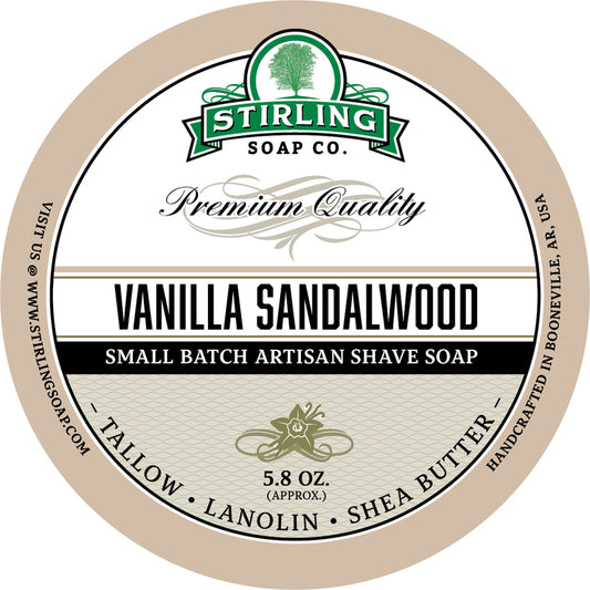 Stirling Shave Soap Vanilla Sandalwood