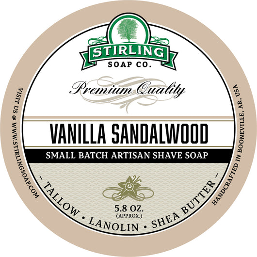 Stirling Shave Soap Vanilla Sandalwood