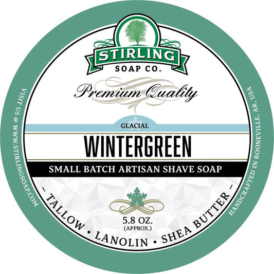 Stirling Shave Soap  Glacial, Wintergreen