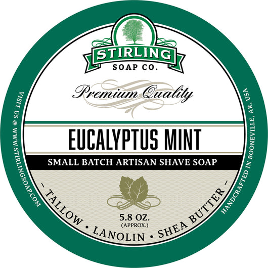 Stirling Shave Soap Eucalyptus Mint